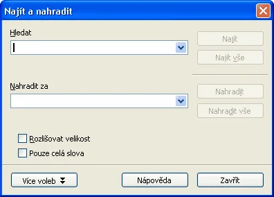 Okno nahradiť po otvorení
