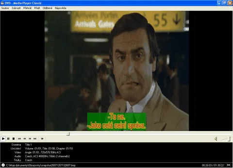 Upravený film spustený z originálneho menu