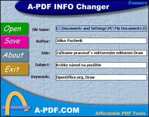 A-PDF Info Changer
