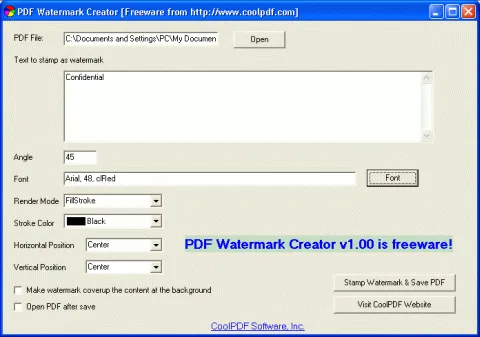 PDF Watemark Creator