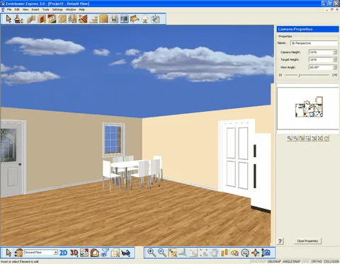 3D pohľad do jednej časti domu