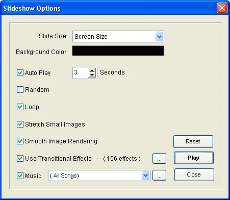 Slideshow parametre