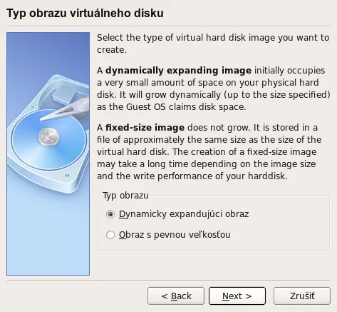 Vyber virtualneho disku