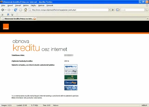 Dobitie kreditu Orange