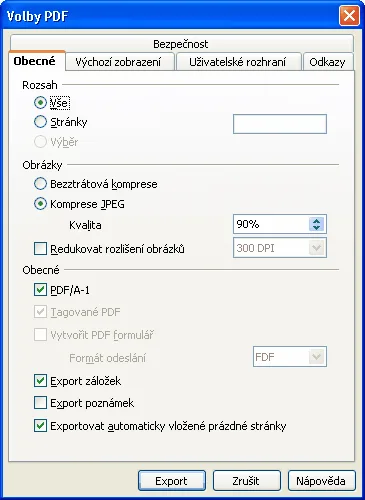 Podpora PDF/A-1