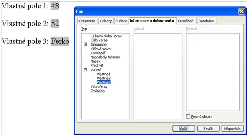 Použitie vlastn&yacute;ch pol&iacute;