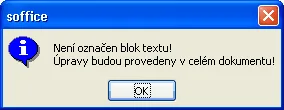 Rozpoznanie, že sme nič neoznačili