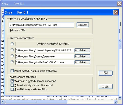 Nastavenie XrayTool