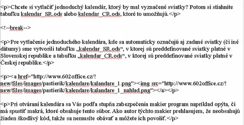 HTML kódovaný text