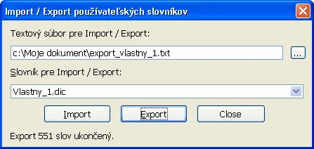 Export ukončen&yacute;