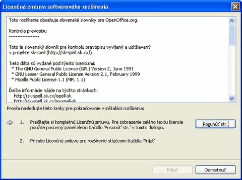 Potvrdenie licencie