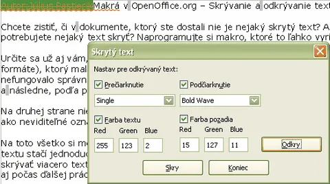 Odhalenie skrytého textu