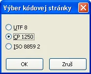 V&yacute;ber k&oacute;dovej str&aacute;nky