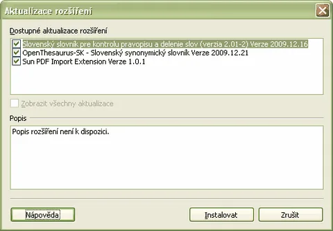 Slovensk&eacute; slovn&iacute;ky - aktualiz&aacute;cia