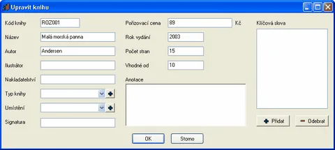 Vloženie knihy