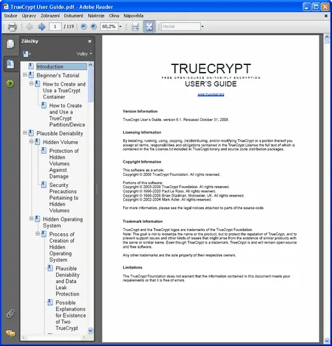 Podorbn&yacute; manu&aacute;l TrueCrypt