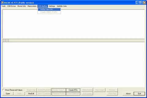 Menu "Authoring" v IfoEdit