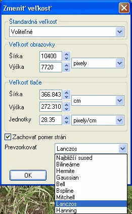 Zmena veľkosti