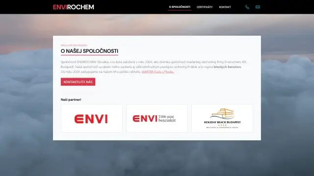 Webstránka Envirochem.sk