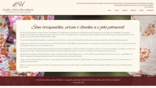 Webstránka Hornackova.sk