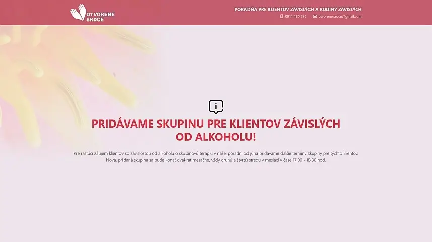 Webstránka Otvorene-srdce.sk