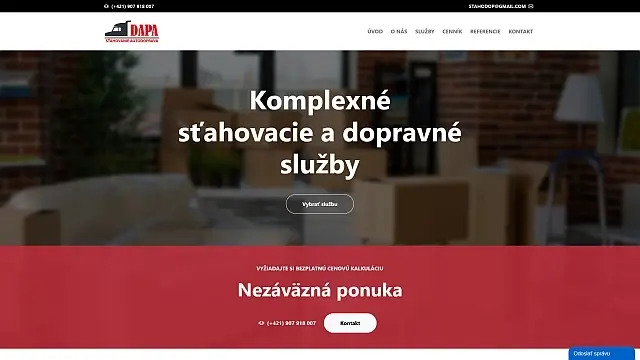 Webstránka StahovanieAutodoprava.sk
