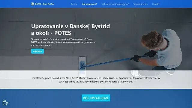Webstránka UpratovanieBB.sk