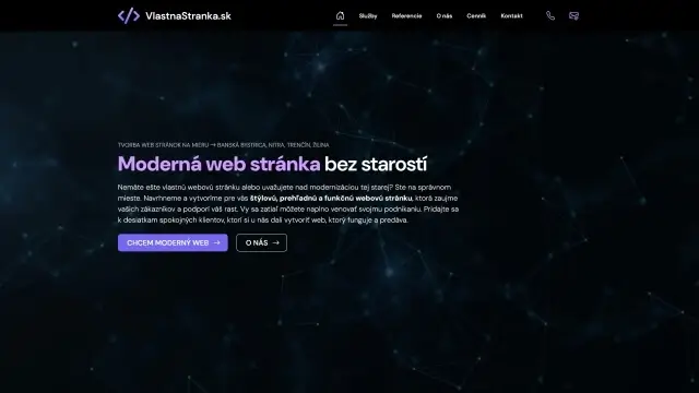 Webstránka VlastnaStranka.sk