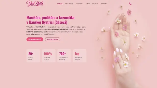 Webstránka YenNails.sk